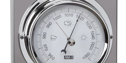 ANVI Barometer, Thermometer, Hygrometer & Clock - Rectangular (Coastal only)