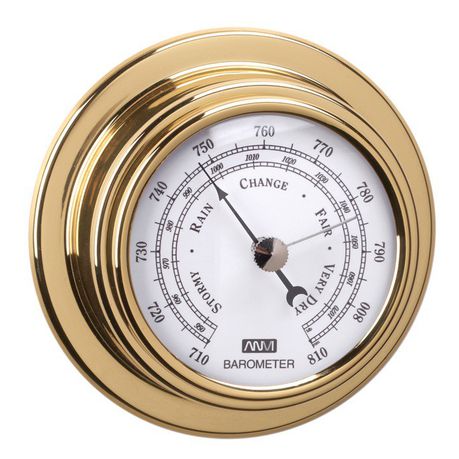 Barometer - Polished Brass & Lacquered