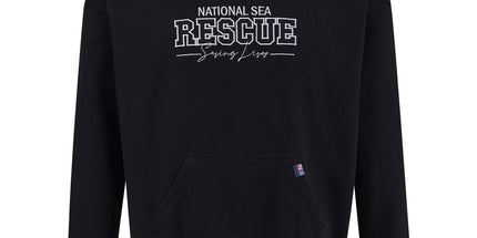 Brushed Fleece Hoodie with embroidery applique logo - Black