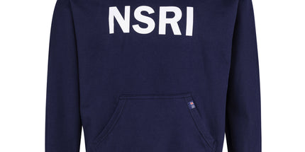 Brushed Fleece Hoodie with printed logo - Navy