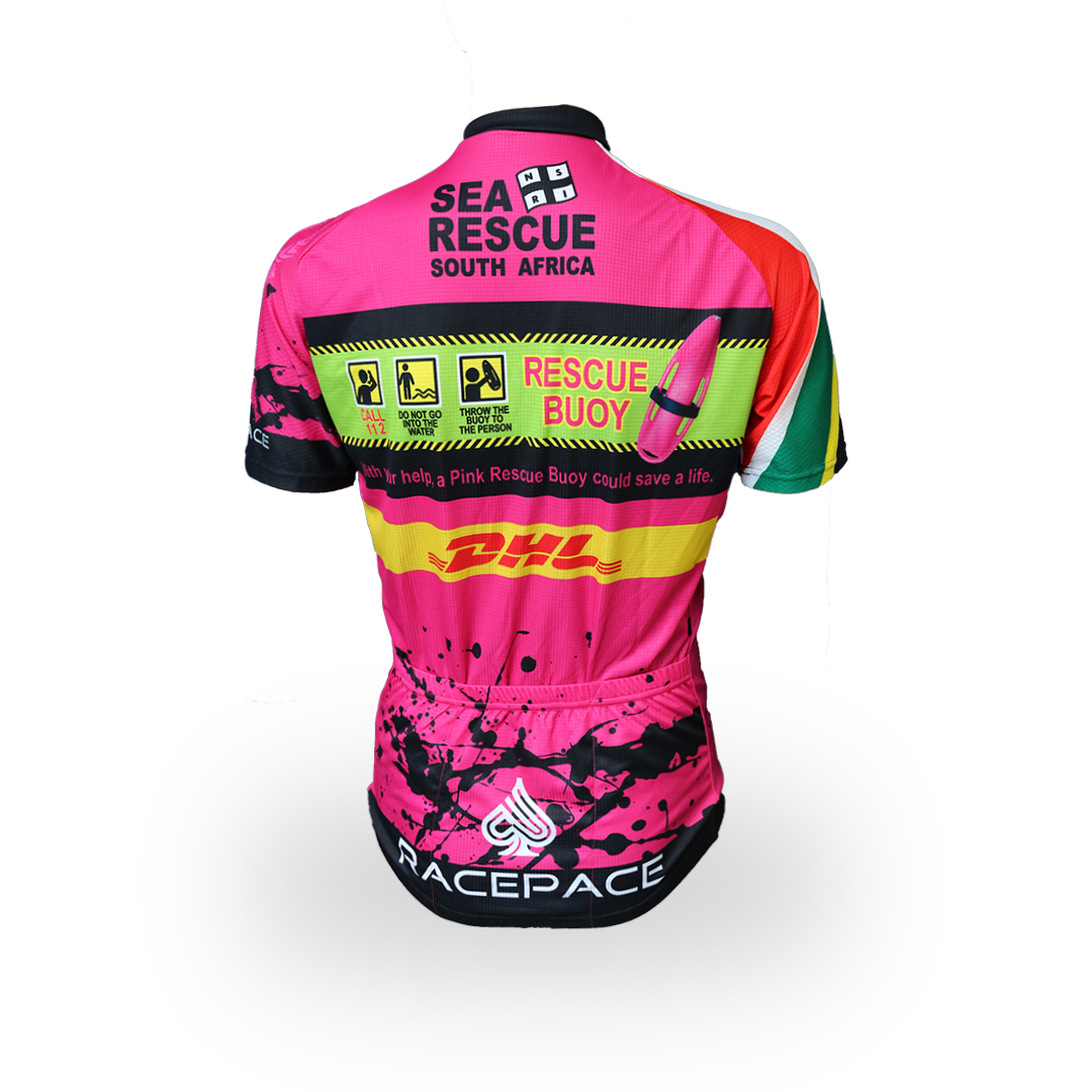 NSRI Cycle Jersey &quot;Pink Rescue Buoy&quot; (Unisex)