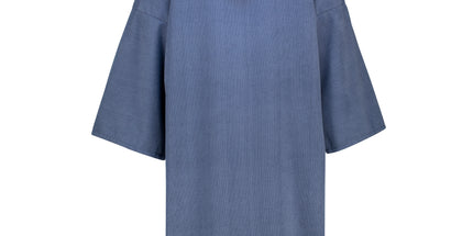 Colour Block Long Sleeve Poncho Towel Blue