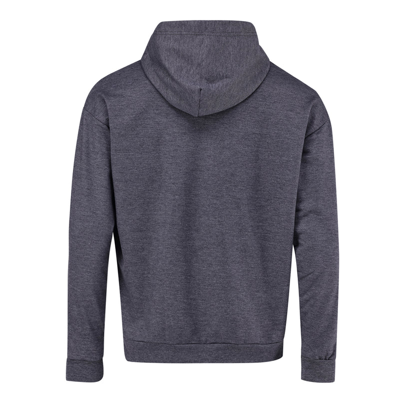 Brushed Fleece Hoodie with printed logo - Charcoal Melange