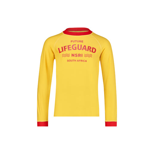 Kids Long Sleeve Rash Vest with Lifeguard Print