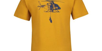 Kids Helicopter T-Shirt - Mustard