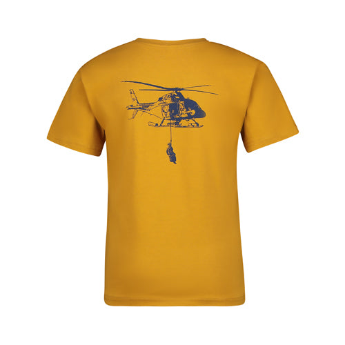 Kids Helicopter T-Shirt - Mustard