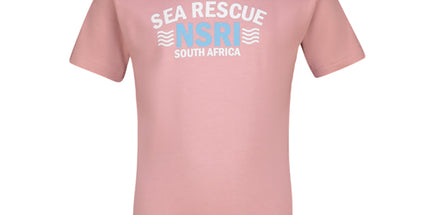 Kids Sea Rescue Waves T-Shirt - Dusty Pink