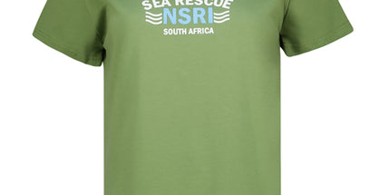 Ladies NSRI Wave T-Shirt - Forest Green