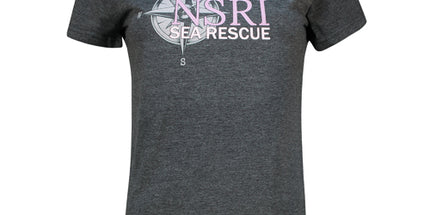 Ladies NSRI Full Compass T-Shirt - Charcoal