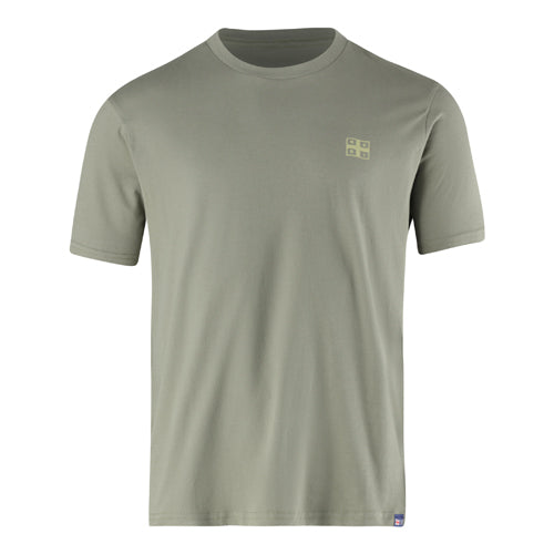 Short Sleeve Tee - left chest flag & South Africa shoulder print - Olive