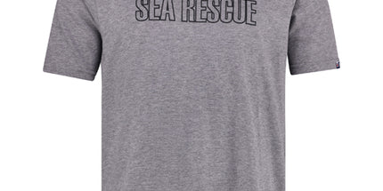 Short Sleeve Tee - SEA RESCUE & table Mountain Boat print - Grey Melange