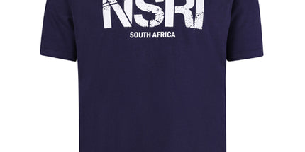 Short Sleeve Tee - Front NSRI cracked SA print - Navy