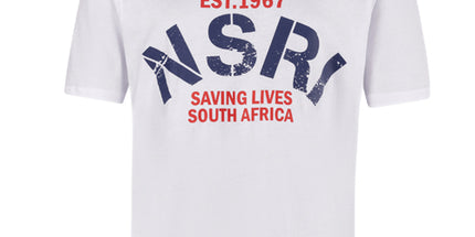 Short Sleeve Tee - EST.1967 NSRI Saving Lives SA Print - White