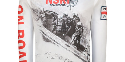 NSRI South Africa Boat & Compass Activity Shirt - White Long Sleeve