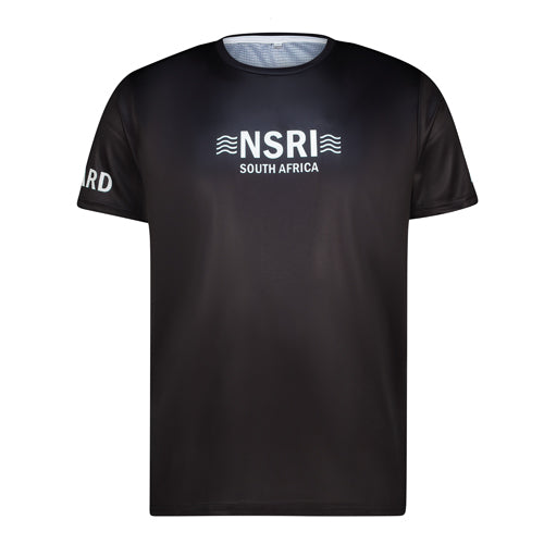 NSRI South Africa 3 Tier Activity Shirt - Black Short Sleeve