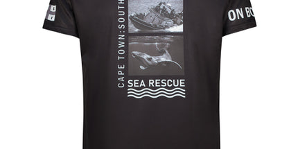 NSRI South Africa 3 Tier Activity Shirt - Black Short Sleeve