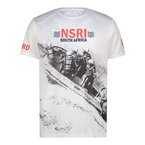 NSRI South Africa Boat Activity Shirt - White Short Sleeve