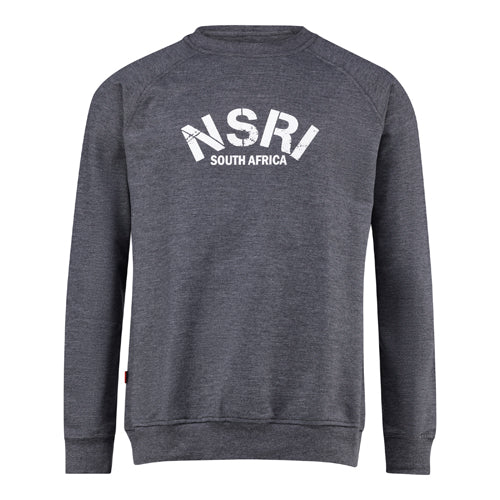 Brushed Fleece Pullover printed - Charcoal Melange