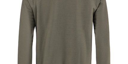 Round neck Brushed Fleece Pullover printed - Olive