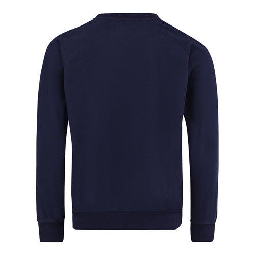 Round neck Brushed Fleece Pullover &quot;NSRI&quot; printed - Navy