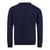 Round neck Brushed Fleece Pullover "NSRI" printed - Navy