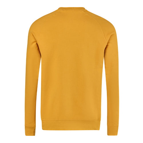 Round neck Brushed Fleece Pullover printed - Mustard