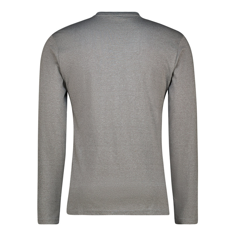 Long Sleeve Tee - Front NSRI South Africa print - Grey Melange