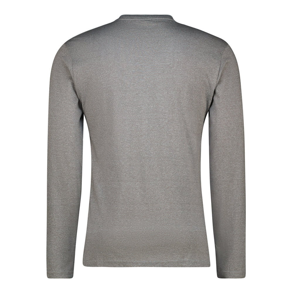 Long Sleeve Tee - Front NSRI South Africa print - Grey Mélange