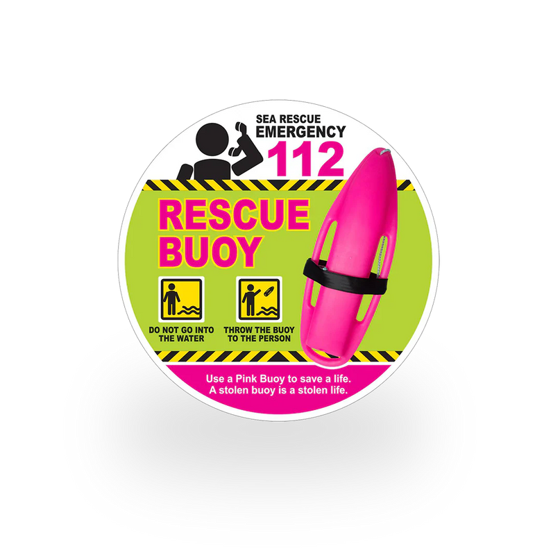 Pink Rescue Buoy License Disc Sticker
