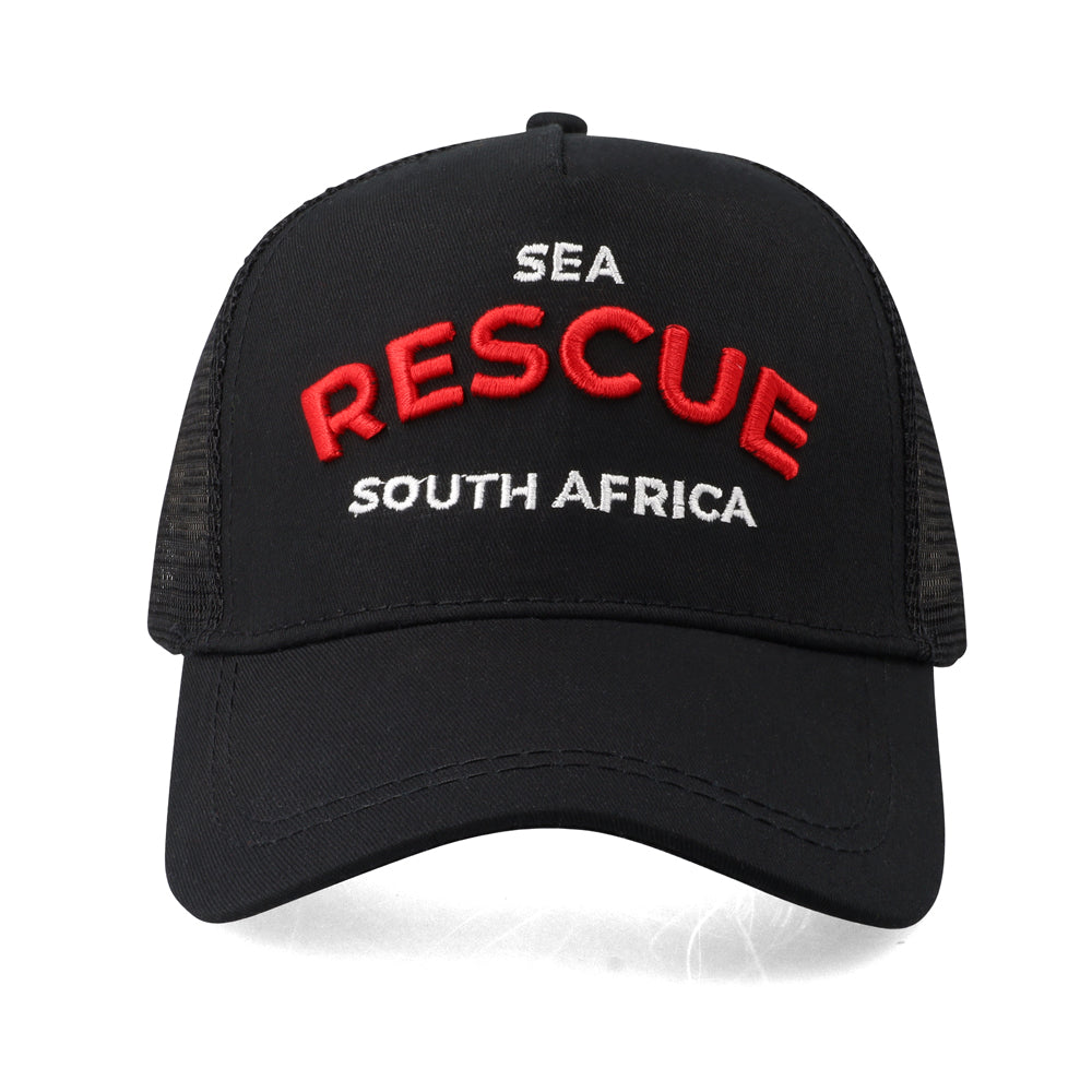 Sea Rescue Mesh Trucker Cap - Black
