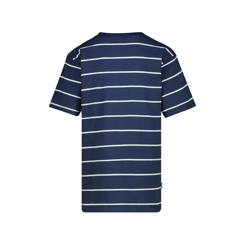 Kids Sea Rescue Stripe T-Shirt - Navy/Red