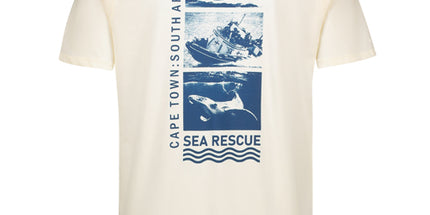 3 Tier Sea Rescue Cape Town Short Sleeve T-Shirt - Cream