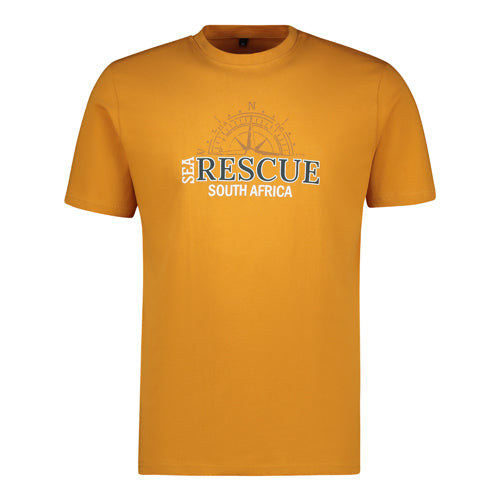 Sea Rescue Half Compass Short Sleeve T-Shirt - Mustard