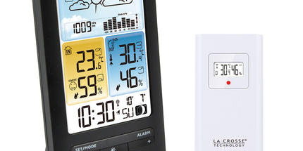 Weather station, temp, humidity, barometer, time & alarm, moon phases