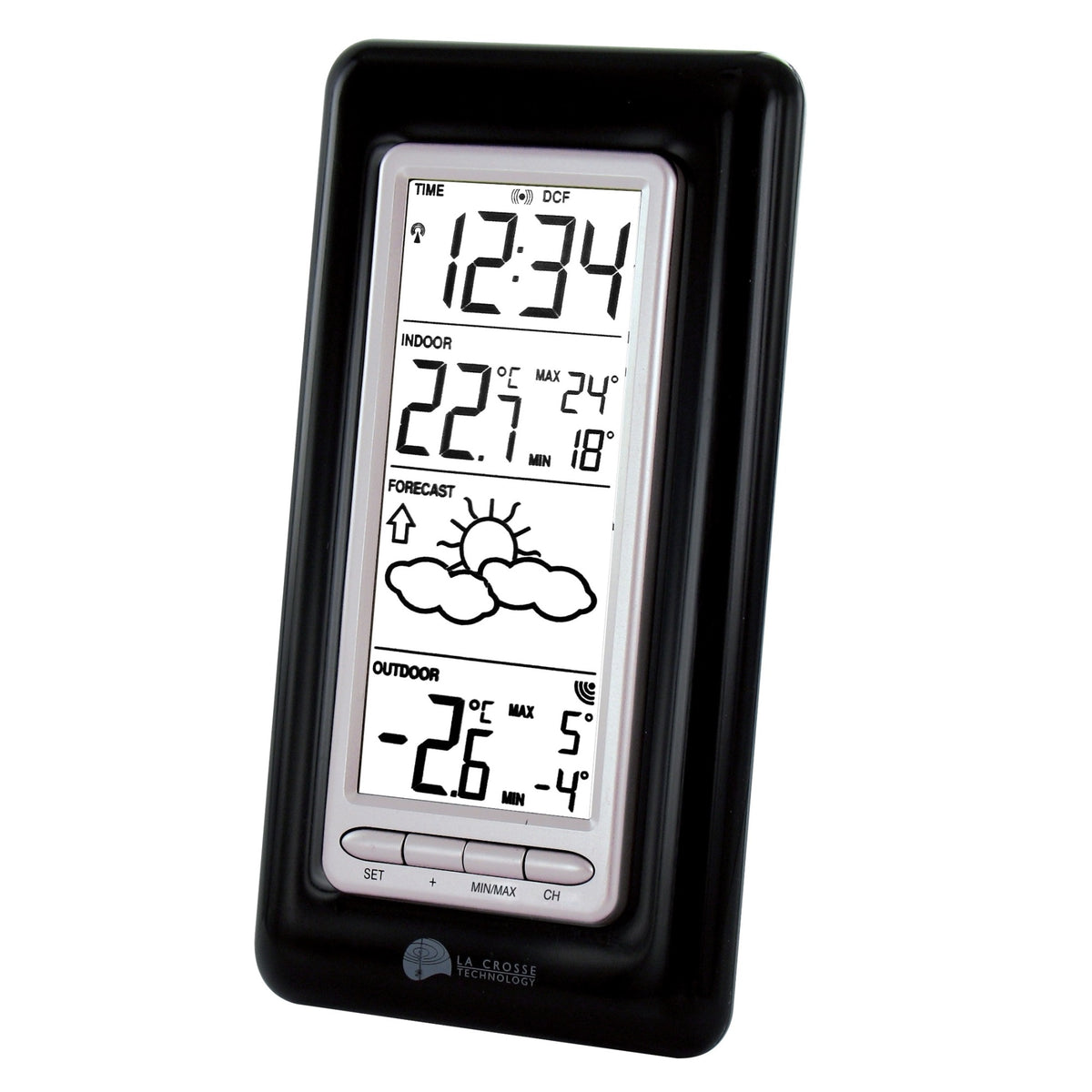 Weather forecaster, indoor &amp; outdoor temperature, time &amp; alarm