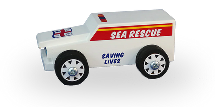 Wooden Sea Rescue Car Toy