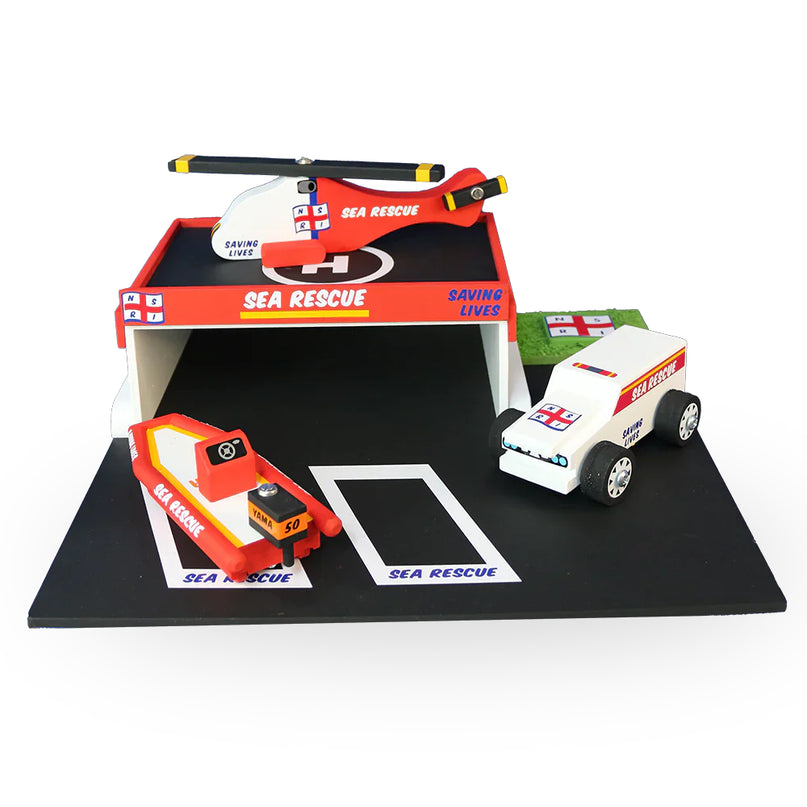 Wooden Sea Rescue Station Toy
