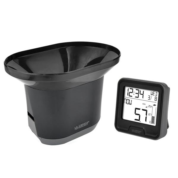 Wireless remote rain gauge with indoor temperature