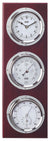 ANVI Barometer, Thermometer, Hygrometer, Clock - Chrome, and Wood - Rectangular (Coastal only)