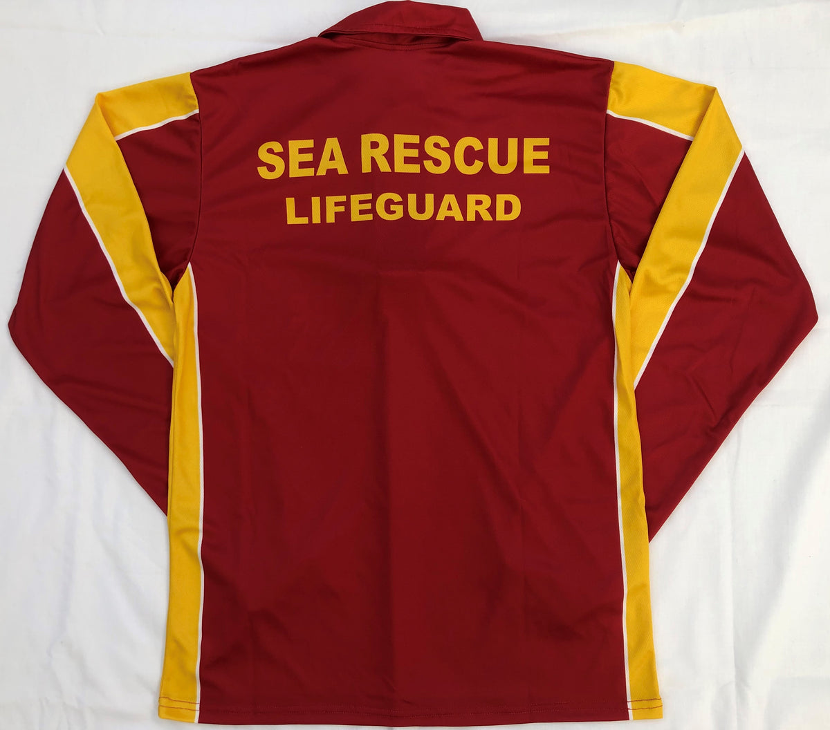 NSRI Crew &quot;Lifeguard&quot; Longsleeve Sunshirt Red yellow